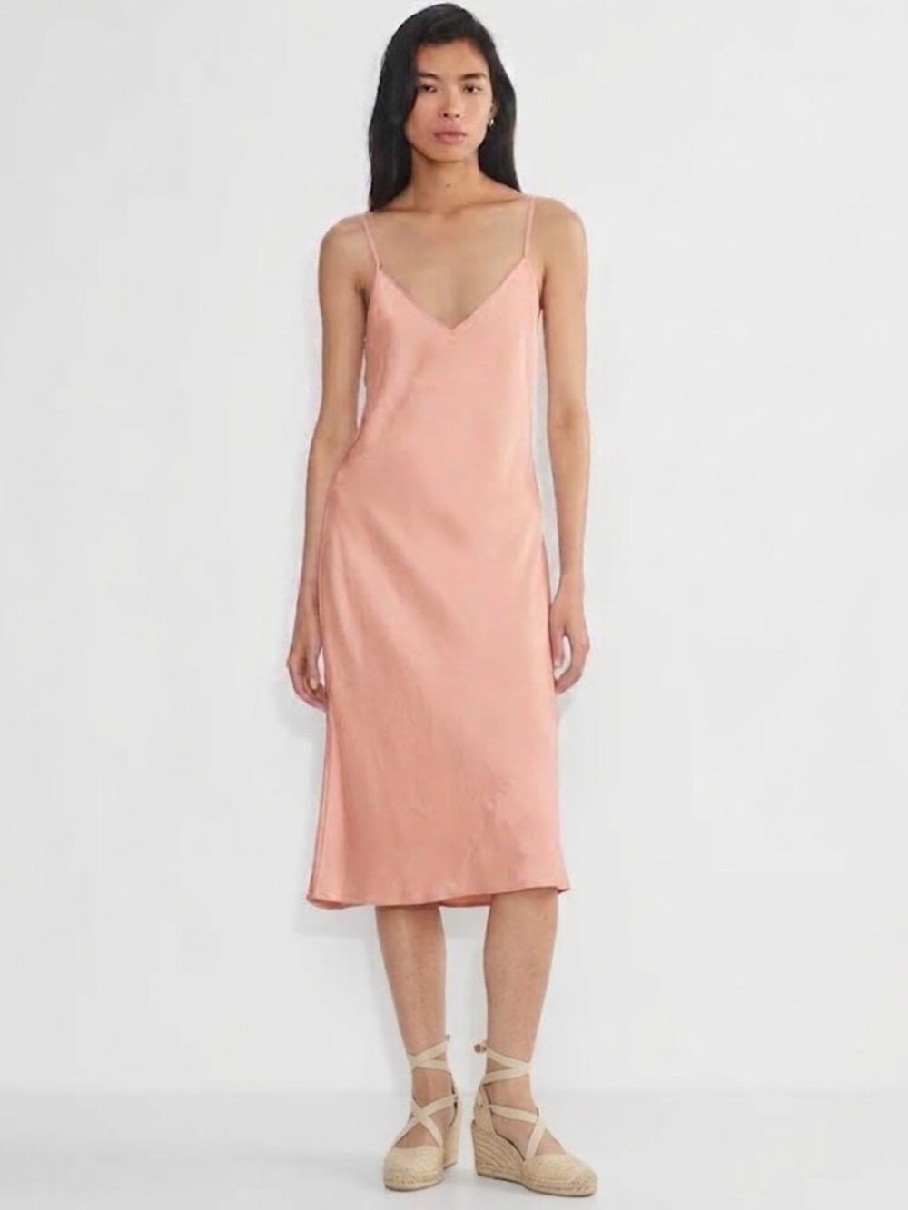 Aritzia Wilfred Satin Midi Dress Small